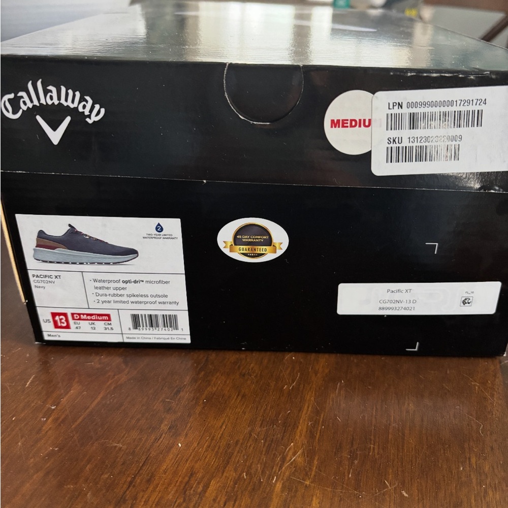 NWT Callaway Pacific XT Leather Golf Shoe, Blue - Picture 3 of 7